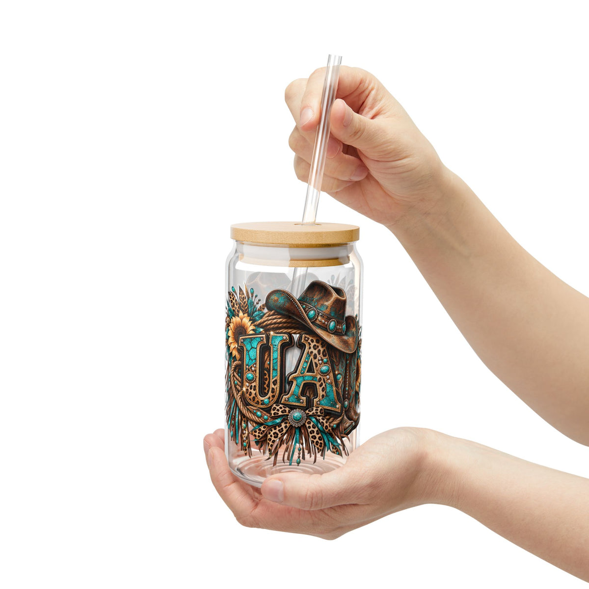 16oz Western Glass